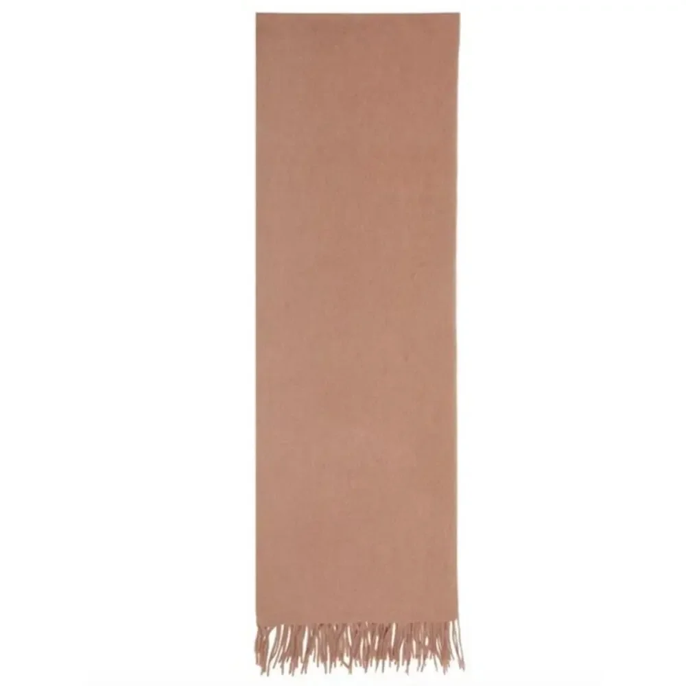 REISS Saskia Lambswool Cashmere Blend Scarf NEW Cream Tan $145